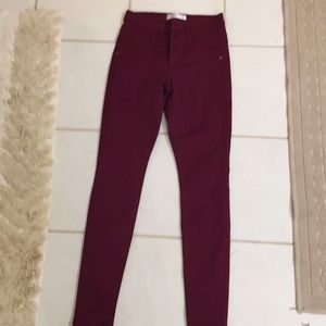 Cranberry shinny jeans